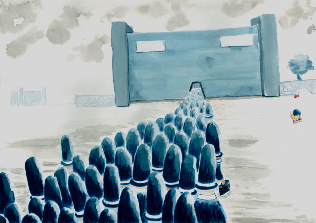 everyone arrives at work